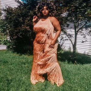 Soft Pink Fringe Jumpsuit